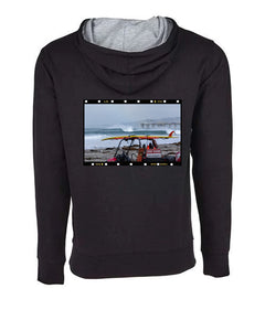 Ryan Schnell - Image 48H - Next Level Laguna Hoodie Unisex - Black/Heather Gray