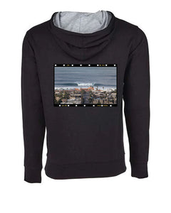 Ryan Schnell - Image 51H - Next Level Laguna Hoodie Unisex - Black/Heather Gray